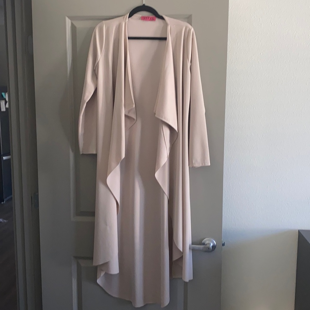 Boo hoo waterfall cardigan